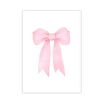 affiche art minimaliste abstraite rose arcs rubans texte manuscrit sans cadre