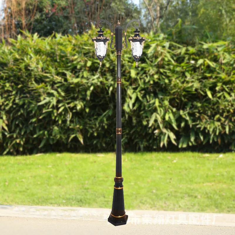 lampadaire extérieur noir doré ip65 led moderne classique vintage éclairage public fixations invisiblesextérieur aluminium