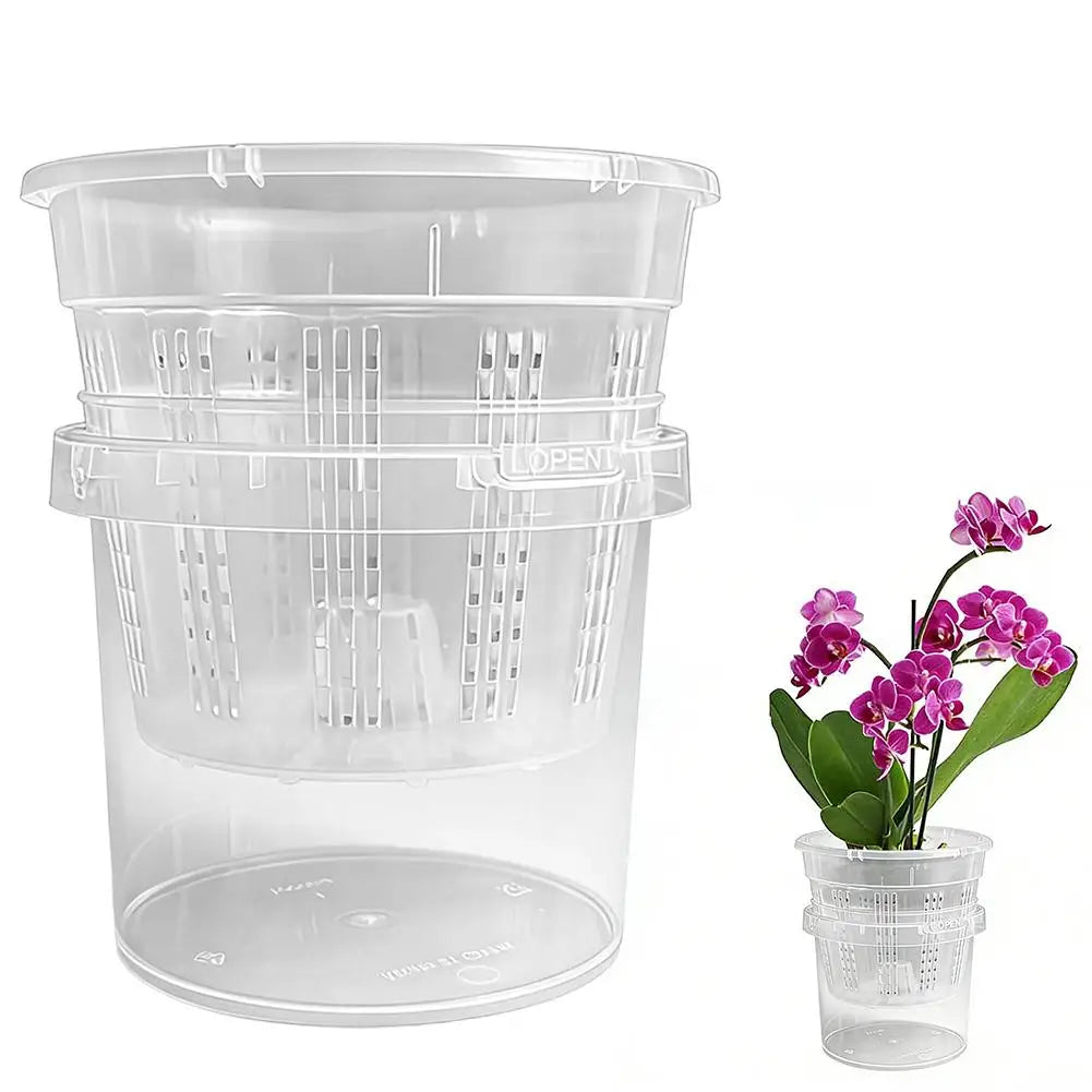 pot fleurs transparent absorption automatique eau grille perforations moderne plastiqueDecorationPlantes