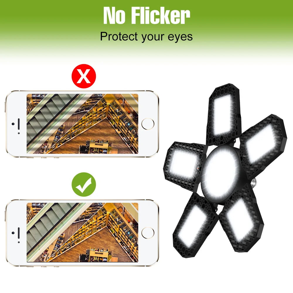 lampe led déformable noire moderne grille perforations 100w 200w 300w e26 e27