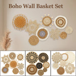 paniers décoratifs boho mur naturel spirales rayures géométriques chambre salon