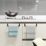 porte serviettes mural acier inoxydable noir gris moderne clips serviettes franges 23cm 36cm