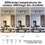 spots noir modernes gu10 12pcs fixés 55x90mm variable intensity