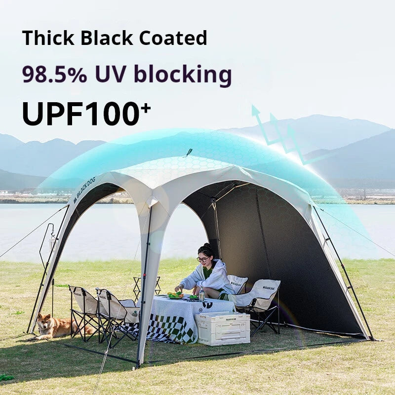 tente camping automatique imperméable grande capacité table chaises pliantes extérieur gris