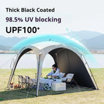 tente camping automatique imperméable grande capacité table chaises pliantes extérieur gris
