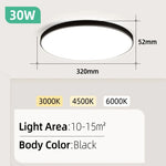Lampe LED moderne 20W 30W blanc ultra mince éclairage intérieur