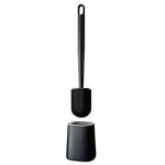 brosse wc moderne adhésif noir blanche poils durables plastique minimaliste