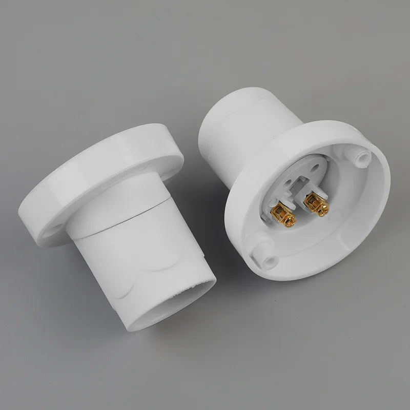 socle ampoule e27 moderne blanc doré fixations muraires rotation 45 degrés