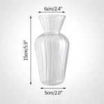 vases transparents moderne rayures verticales fleurs artificielles minimaliste verre deco table salon