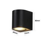 applique murale led impermeable ip65 contemporaine 5w noir fixations murales aluminium