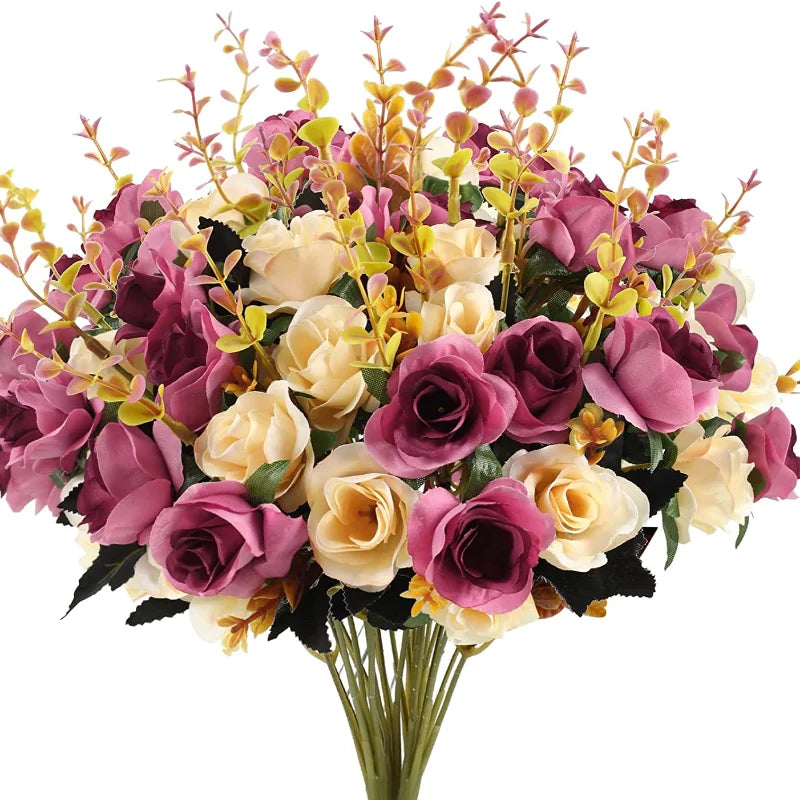 bouquet fleurs artificielles pivoine soie mariage décoration intérieure table jardin vert foncé roseclair
