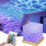 projecteur led effets eau vagues aurore boréale télécommande couleurs variables ambiance chambre moderne