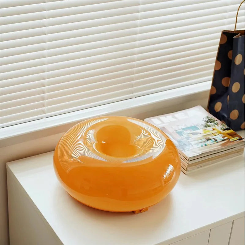 lampe murale moderne blanc orange texture mat motif ondulé interrupteur tactile câble alimentation certification