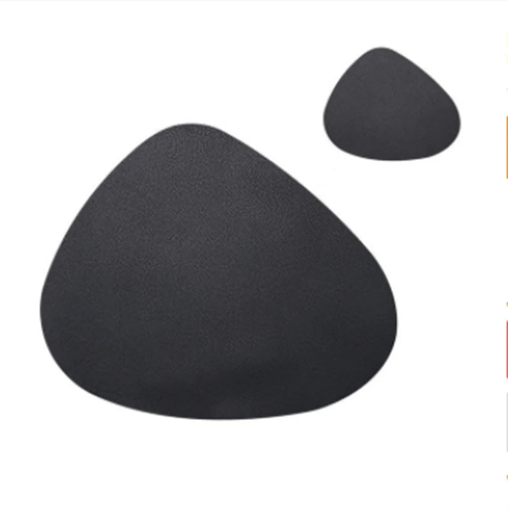 tapis table moderne gris bleu noir bordeaux rond lisse imperméable isolation thermique
