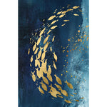 affiches abstraites poissons dorés moderne toile animaux compagne decoration maison salon