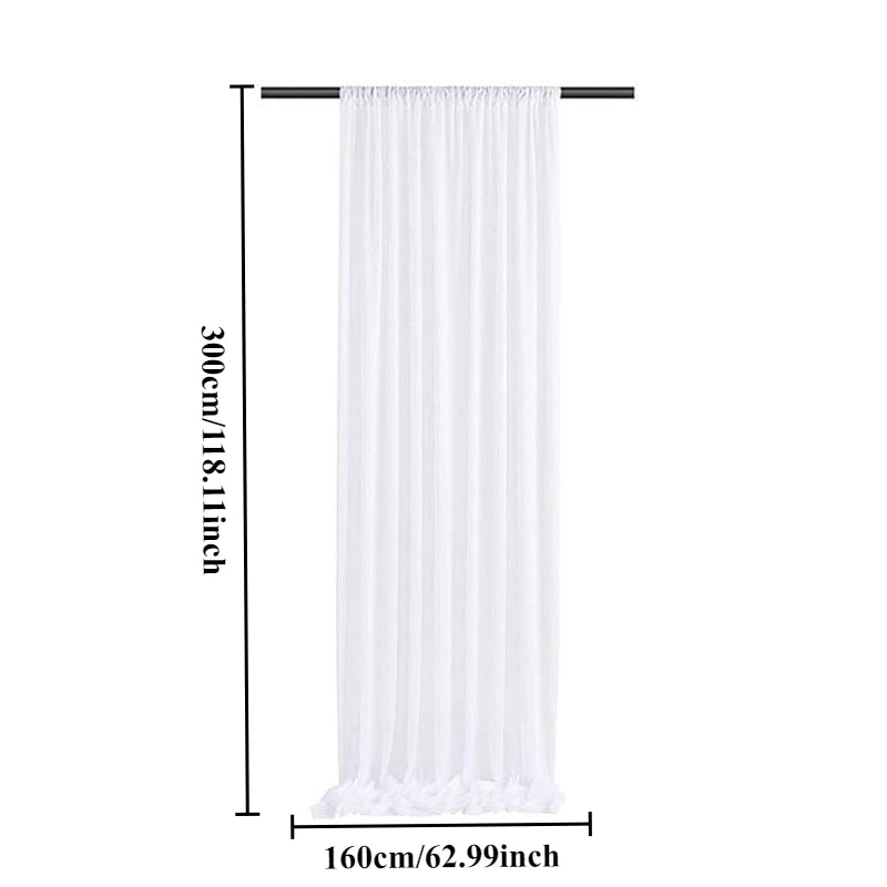 rideau tulle transparent blanc plissé élégant romantique mariage festivité tringle