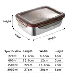 boîtes repas argentées clips rouges étanches micro ondes thermiques isolation moderne