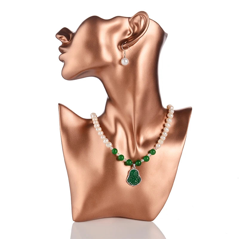 présentoir bijoux mannequin main résine support collier boucles oreilles bracelet bague décoration magasin blanc