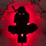 applique murale led silhouette anime noir décoration chambre veilleuse lumineuse personnage japonais
