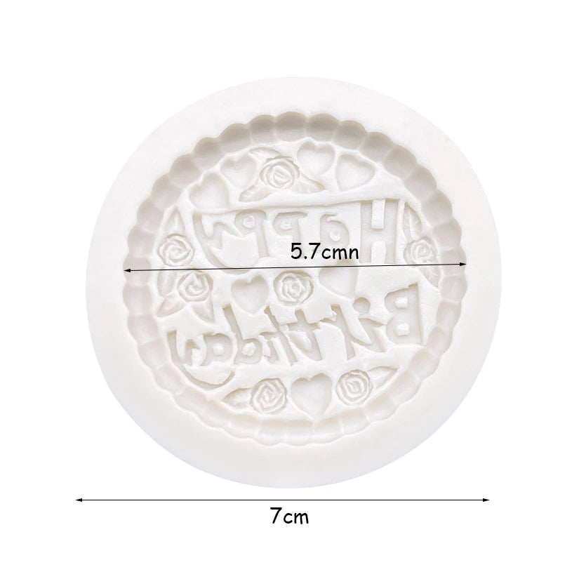 moule silicone happy birthday fondant cupcakes gâteaux décoration pâtisserie biscuits rustique