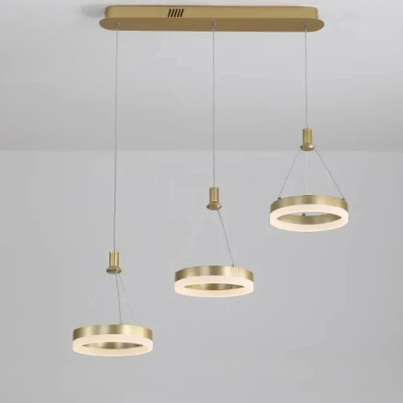 suspension lumineuse moderne or led table restaurant chambre