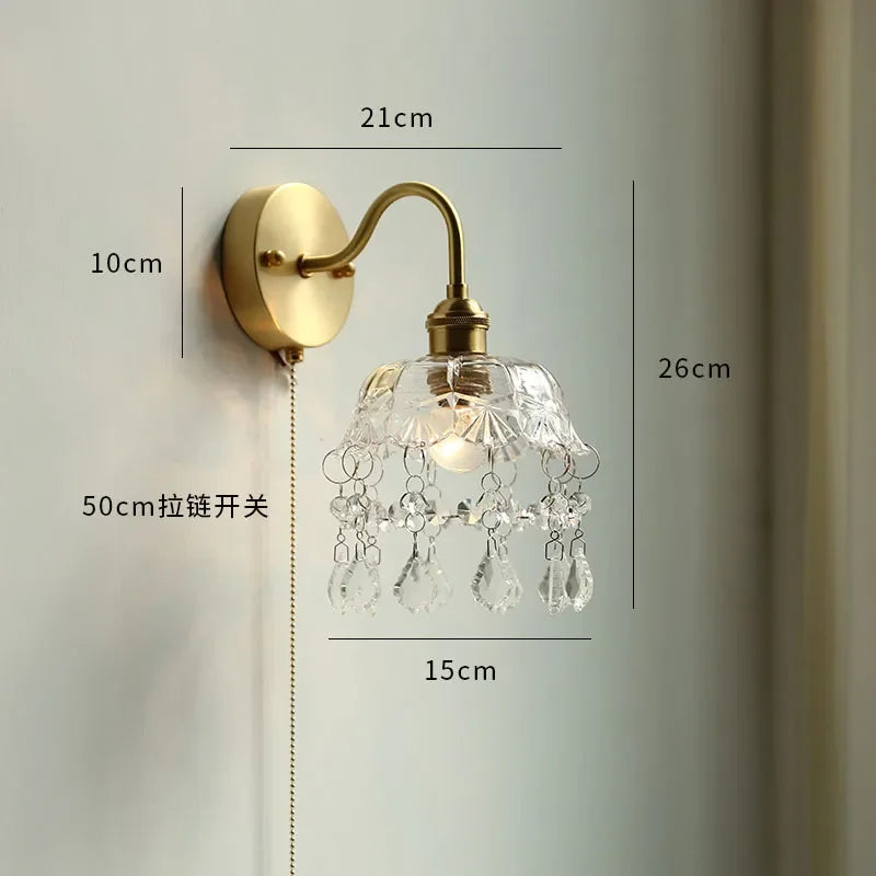 lampe murale moderne or blanc rayures verticales ampoules led cordon doré fixations vis 220v