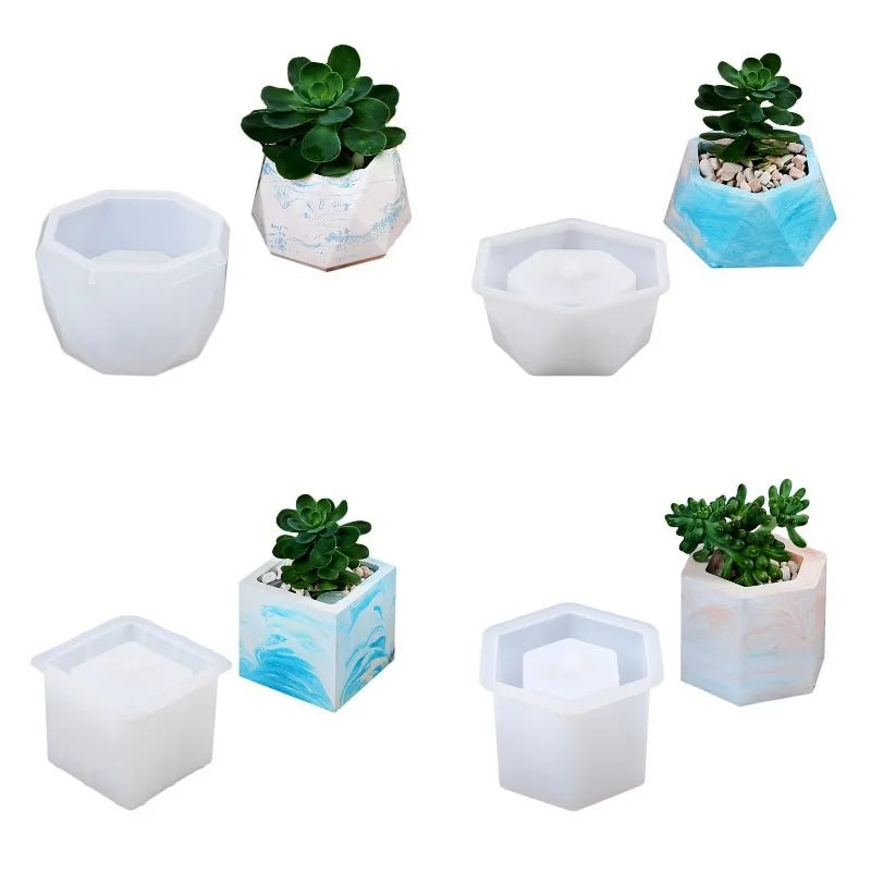moule silicone savon marbré formes géométriques fleurs succulentes décoration maison artisanat fleurs roses