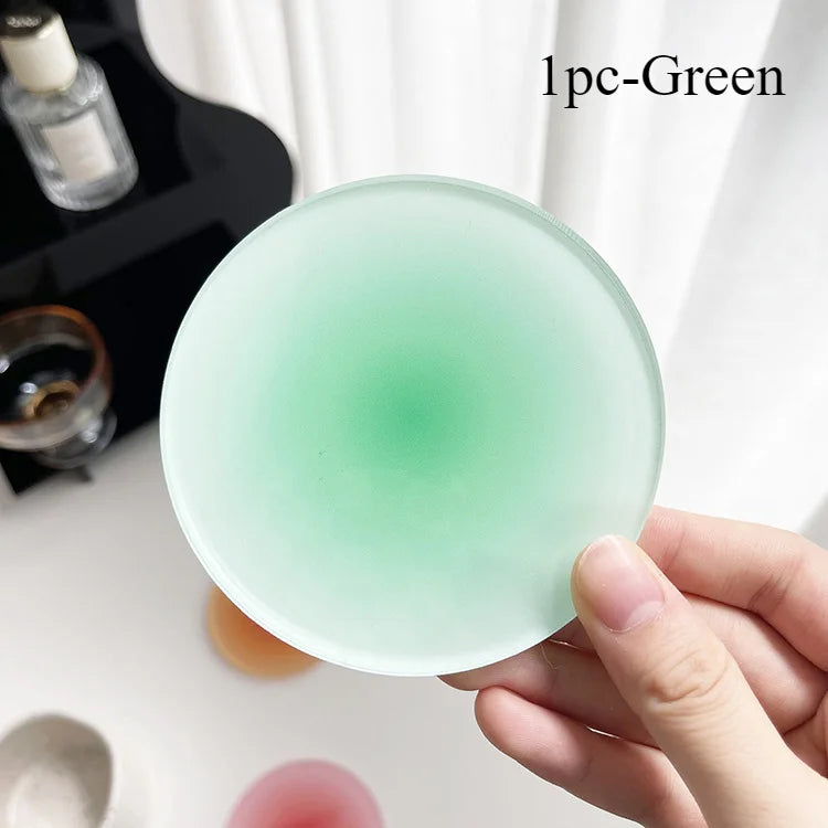 coasters acrylique couleur dégradée vert clair rose bleu moderne minimaliste maison