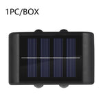lampe murale solaire panneaux solaires intégrés led noire moderne résistante eau murale oeilletsextérieur jardin