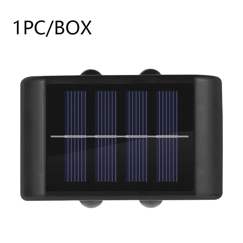lampe murale solaire panneaux solaires intégrés led noire moderne résistante eau murale oeilletsextérieur jardin