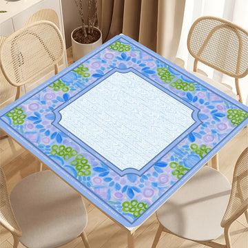 tapis jeu moderne fleur bleu violet polyestère caoutchouc table mahjong board game køkken