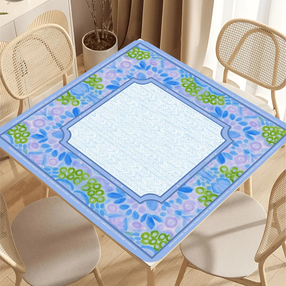 tapis jeu moderne fleur bleu violet polyestère caoutchouc table mahjong board game køkken