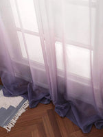 rideau violet blanc polyester moderne transparent chambre salonhôtel