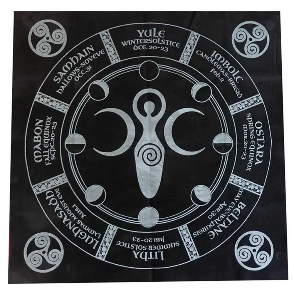tapis polyester imperméable noir motifs religieux rituels astrologiques usage maison fête