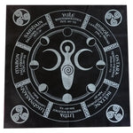 tapis polyester imperméable noir motifs religieux rituels astrologiques usage maison fête