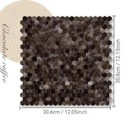 carreaux hexagonaux métal brossé adhésifs modernes gris bronze cuivre doré salle bain chambre