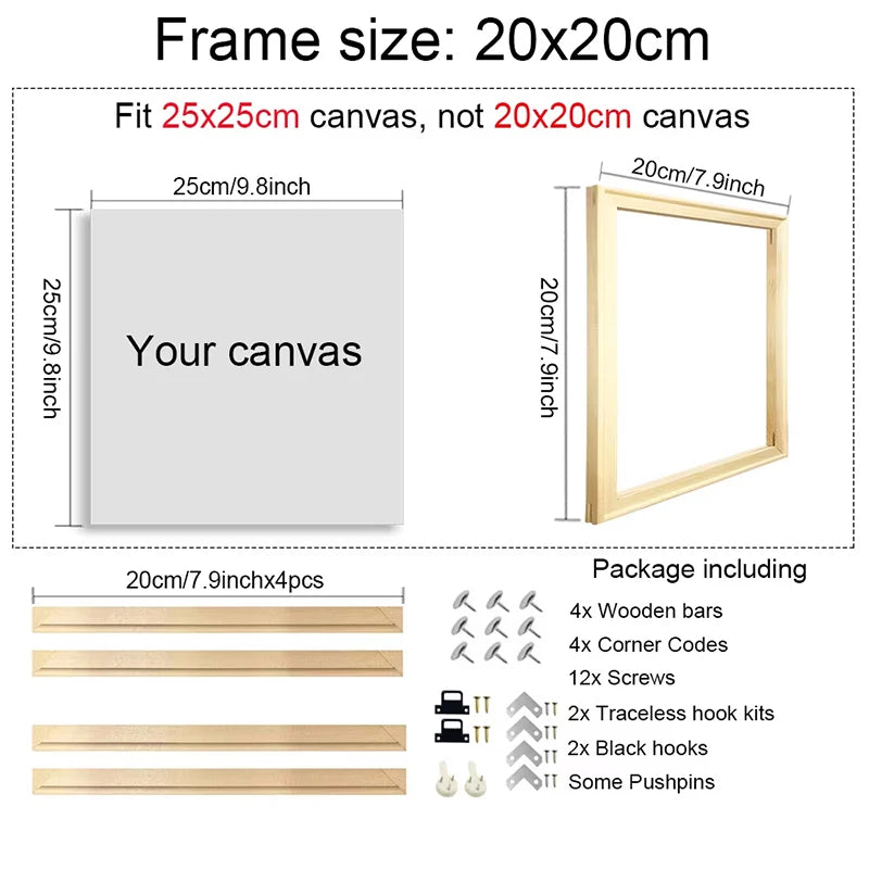 cadre peinture bois moderne 20x20cm 30x30cm 40x40cm 50x50cm texture bois naturel