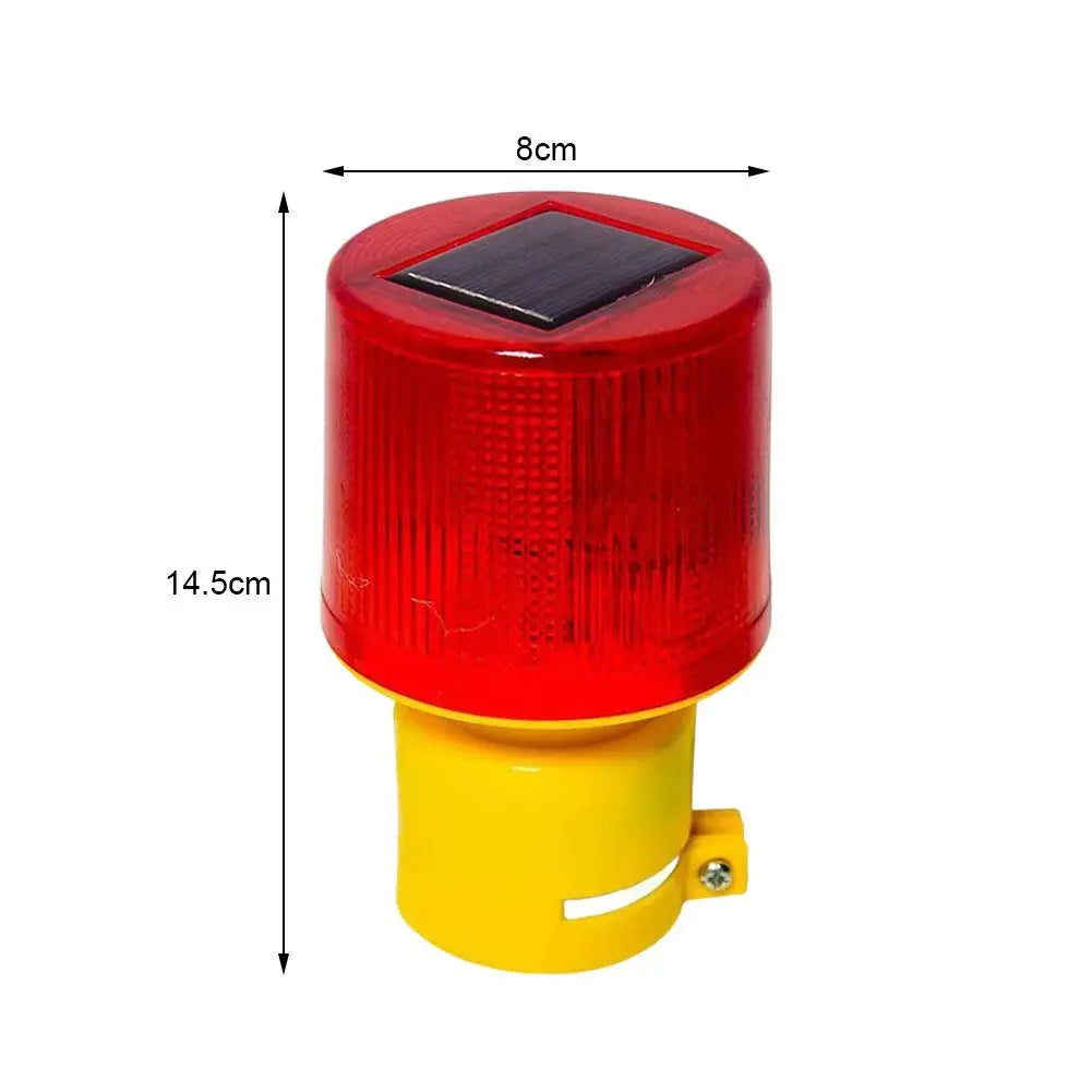lampe signalisation solaire rouge jaune rayures verticales moderne utilitaire 24v fluxlumineuxcertifieece