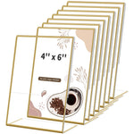 supports signe acrylique transparent cadre doré moderne pieds pliants table mariage numéros menus photo