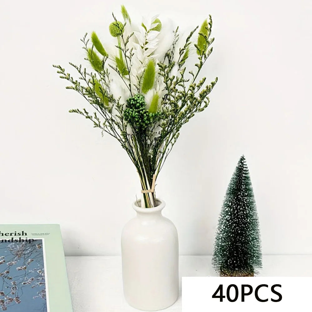 bouquet fleurs séchées pampas eucalyptus naturel rustique décoration maison anniversaire fêtes