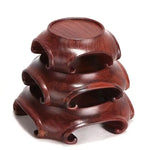 support décoratif bois rouge texture naturelle classique figurine miniature vase decorationintérieur