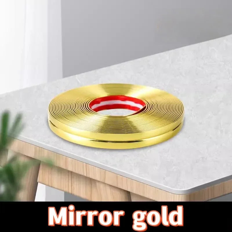 ruban adhésif décoratif or cuivre noir brillant moderne élégant 10mm 20mm