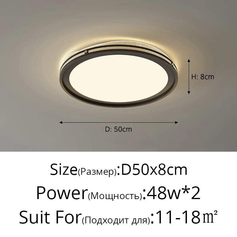 plafonnier led moderne blanc doré noir éclairage chambre salon télécommande minimaliste