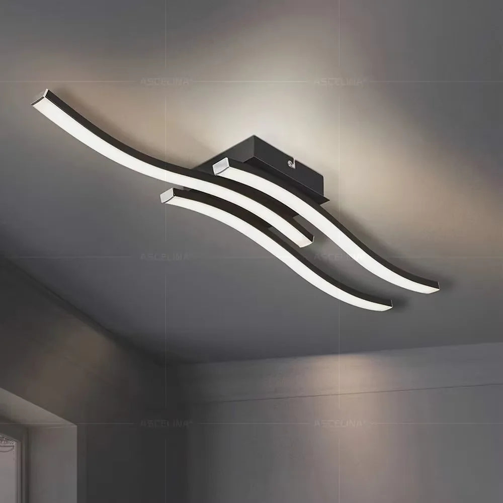 plafonnier moderne led noir blanc abstrait minimaliste éclairage quotidien