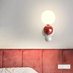 applique murale moderne sphères colorées blanc rouge vert éclairage quotidien fixée mur nordique