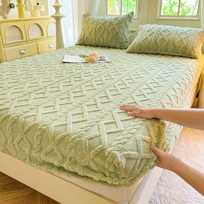 drap housse moderne orange motif géométrique 90x200 120x200 150x200 180x200 200x220