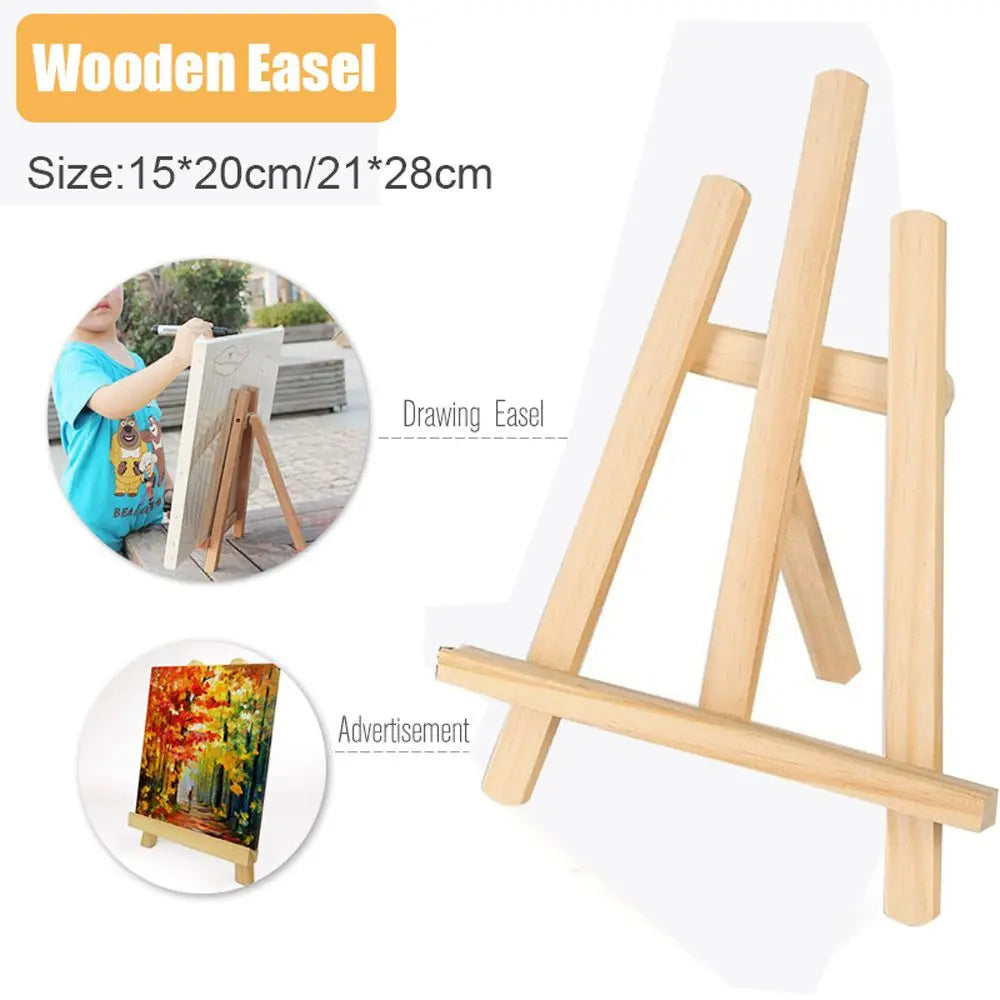 chevalet peinture dessin bois naturel table support planche étagère artisanale artiste tableau présentation