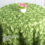nappe table rectangulaire ronde brodée roses relief élégante mariage banquet