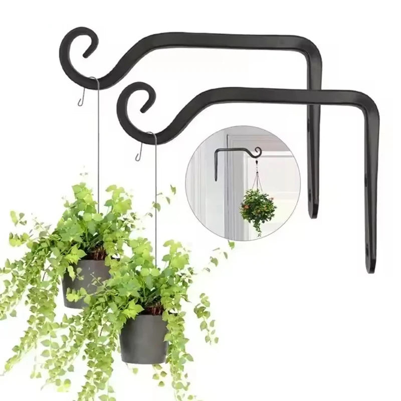 crochet mural moderne noir lanterne suspendue plante oiseau grain ampoules décoration intérieure extérieure