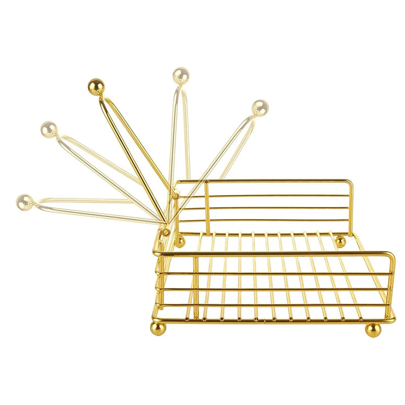 porte serviettes support moderne noir structure métallique lisse roulettes serviettes blanches cuisine restaurant